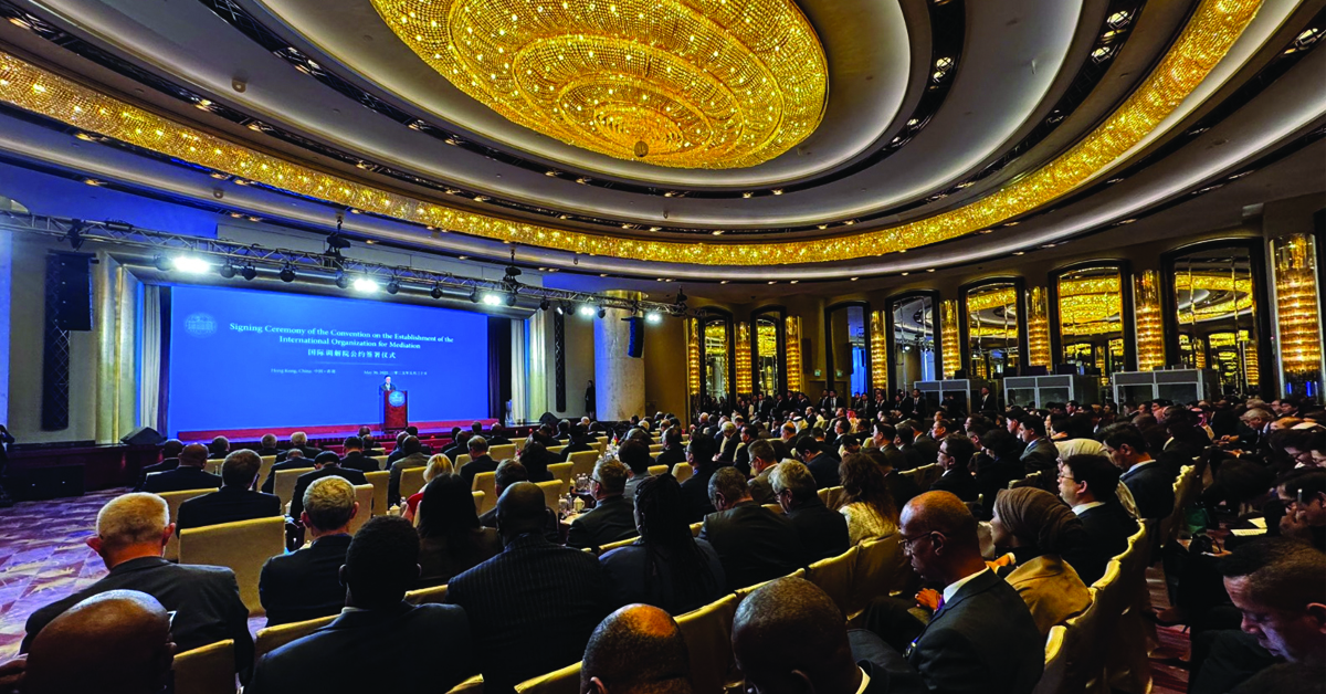 Foreign Minister Deuba Attends Signing Ceremony of International Mediation Organization in Hong Kong