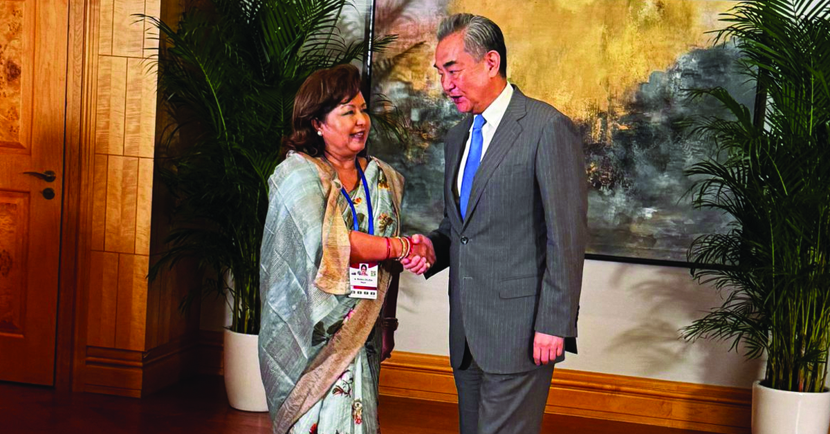 Foreign Minister Deuba Holds Bilateral Meeting with Chinese Foreign Minister Wang Yi in Hong Kong