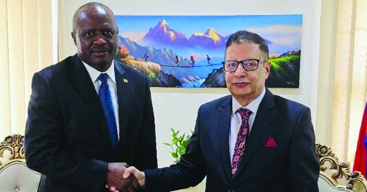 Nepal’s Ambassador to India Dr. Sharma Meets Kenyan High Commissioner Munyiri