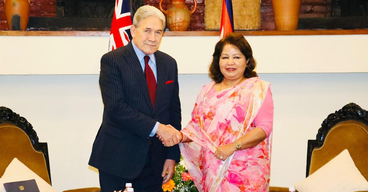 New Zealand Deputy Prime Minister Winston Peters Holds High-Level Meetings in Nepal