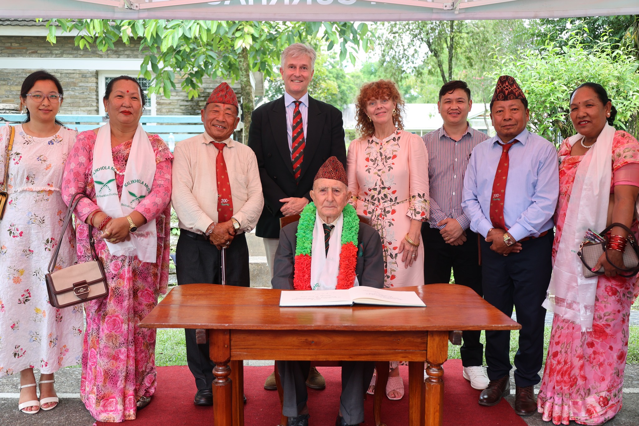 Gurkha Legend Lt. Col. J.P. Cross OBE Celebrates 100th Birthday at British Gurkhas Camp in Pokhara