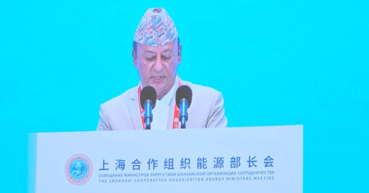 Energy Minister Khadka Addresses SCO Energy Ministerial Meeting in China