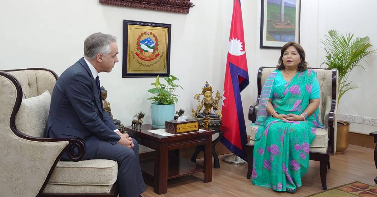 Visiting French Official Calls on Foreign Minister Dr. Rana