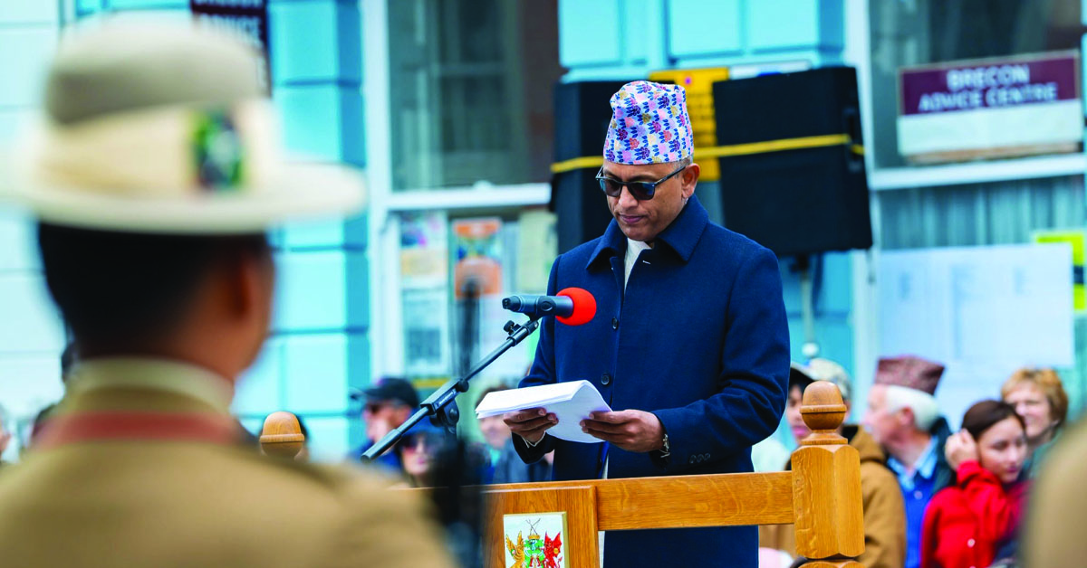 Ambassador Ghimire Attends Gurkha Freedom Parade in Wales