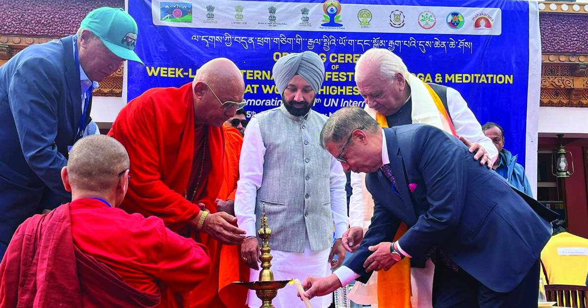 Ambassador Sharma Attends Inaugural Ceremony of International Yoga & Meditation Festival at World’s Highest Altitude