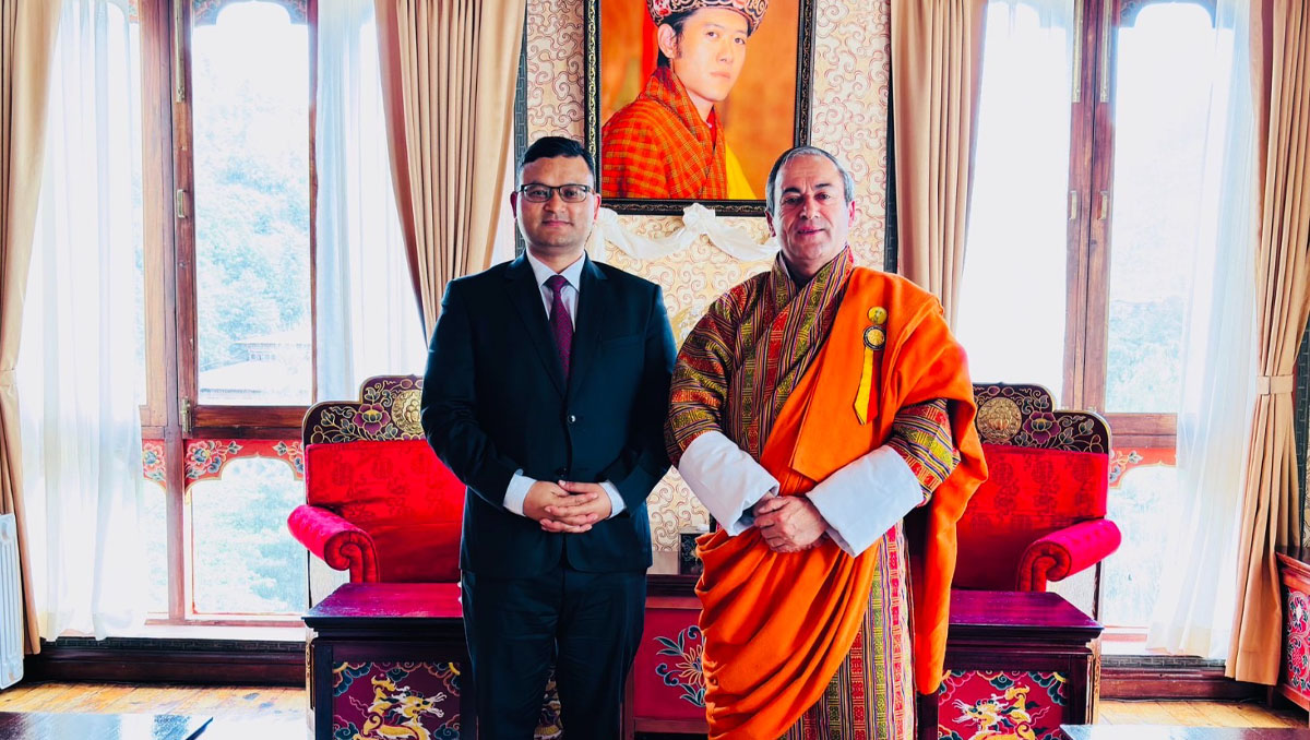 Nepal’s Deputy Chief of Mission in India Meets Bhutanese Leadership, Emphasizes Regional Cooperation