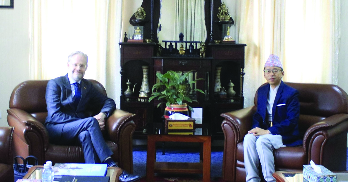 New Danish Ambassador Kristensen Meets Nepal’s Foreign Secretary Rai