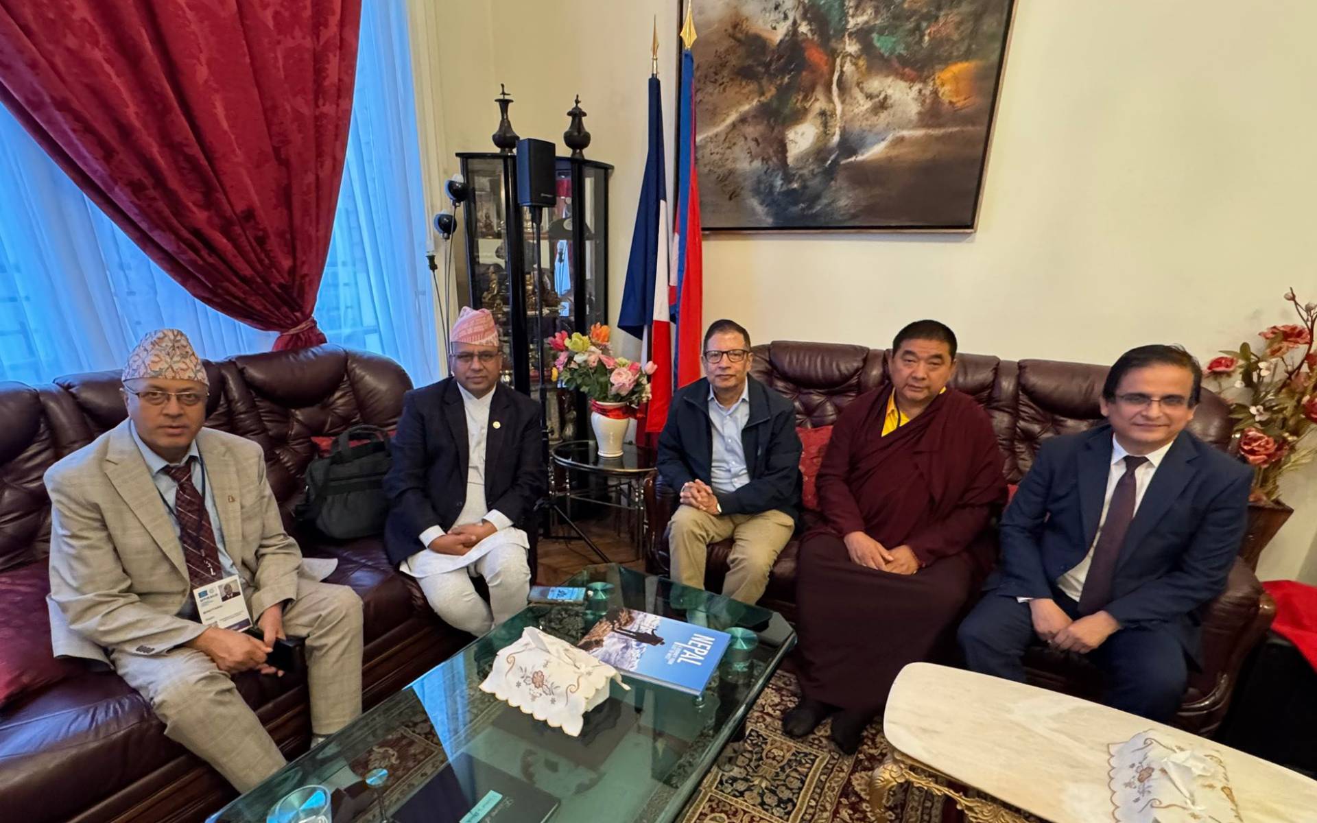 Ambassador Sharma Meets Minister Pandey in Paris