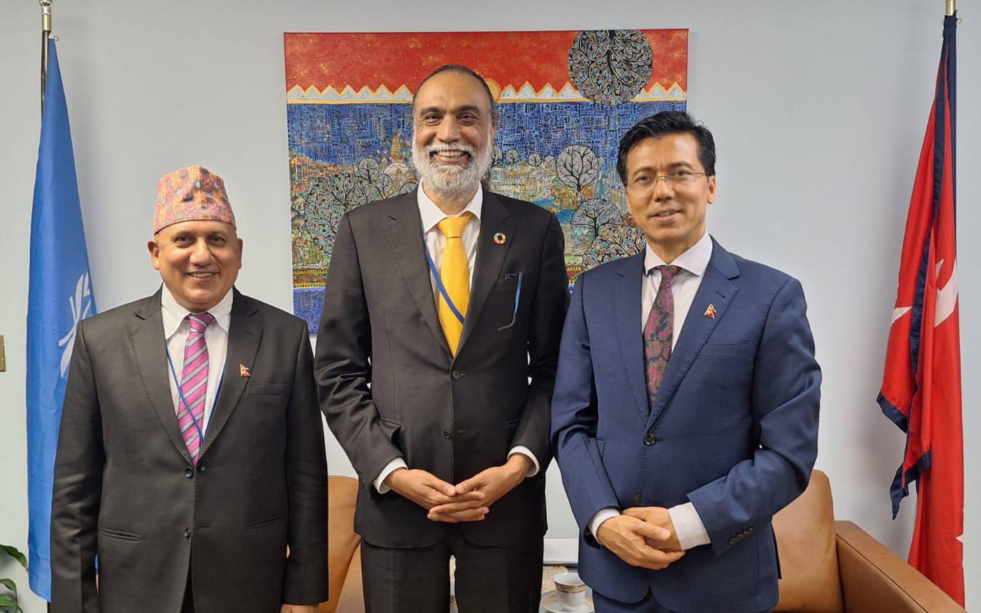 Ambassador Thapa Meets UN Envoy to Discuss Digital Innovation