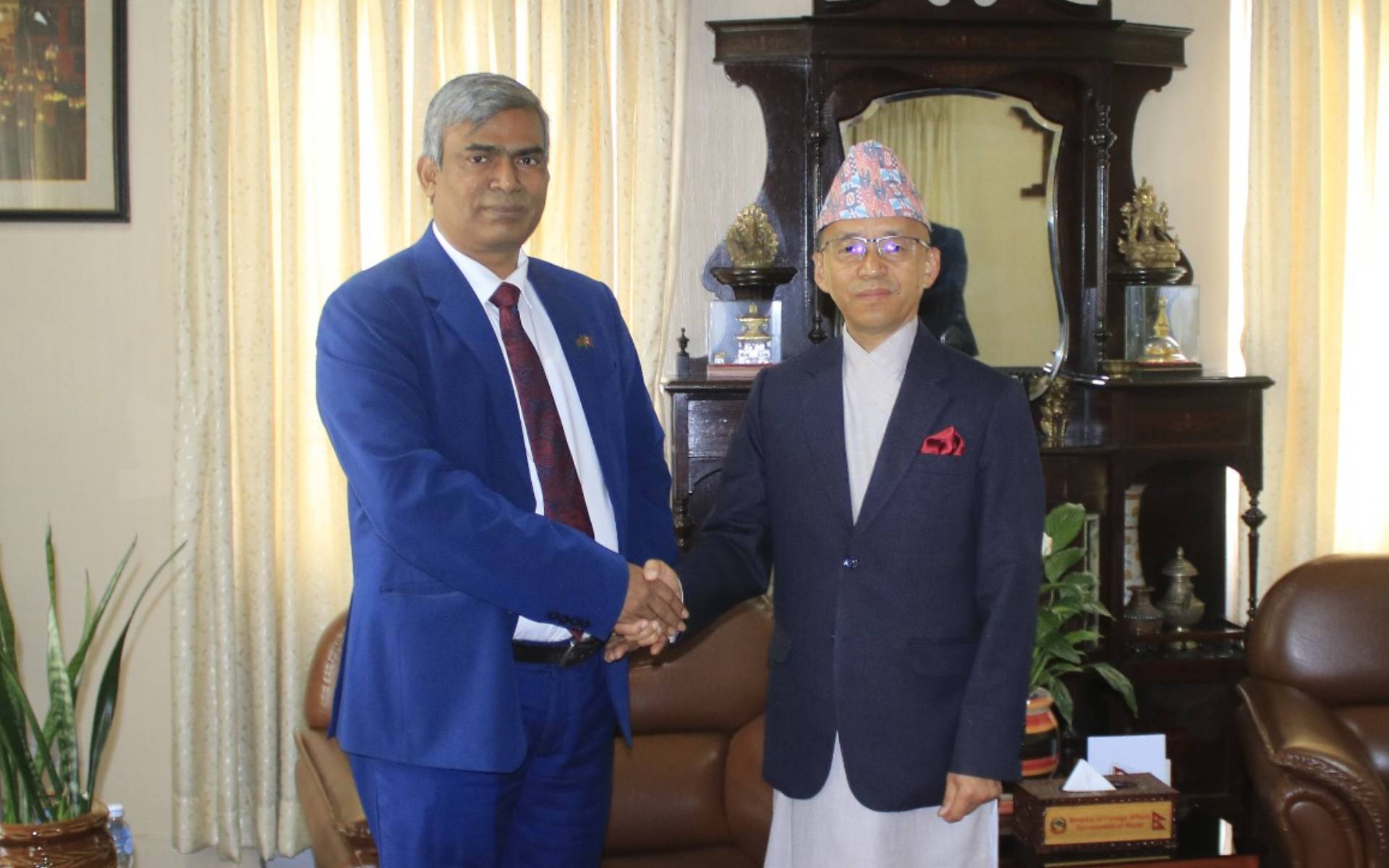 Bangladesh Ambassador Rahman Pays Courtesy Call on Nepal’s Foreign Secretary Rai
