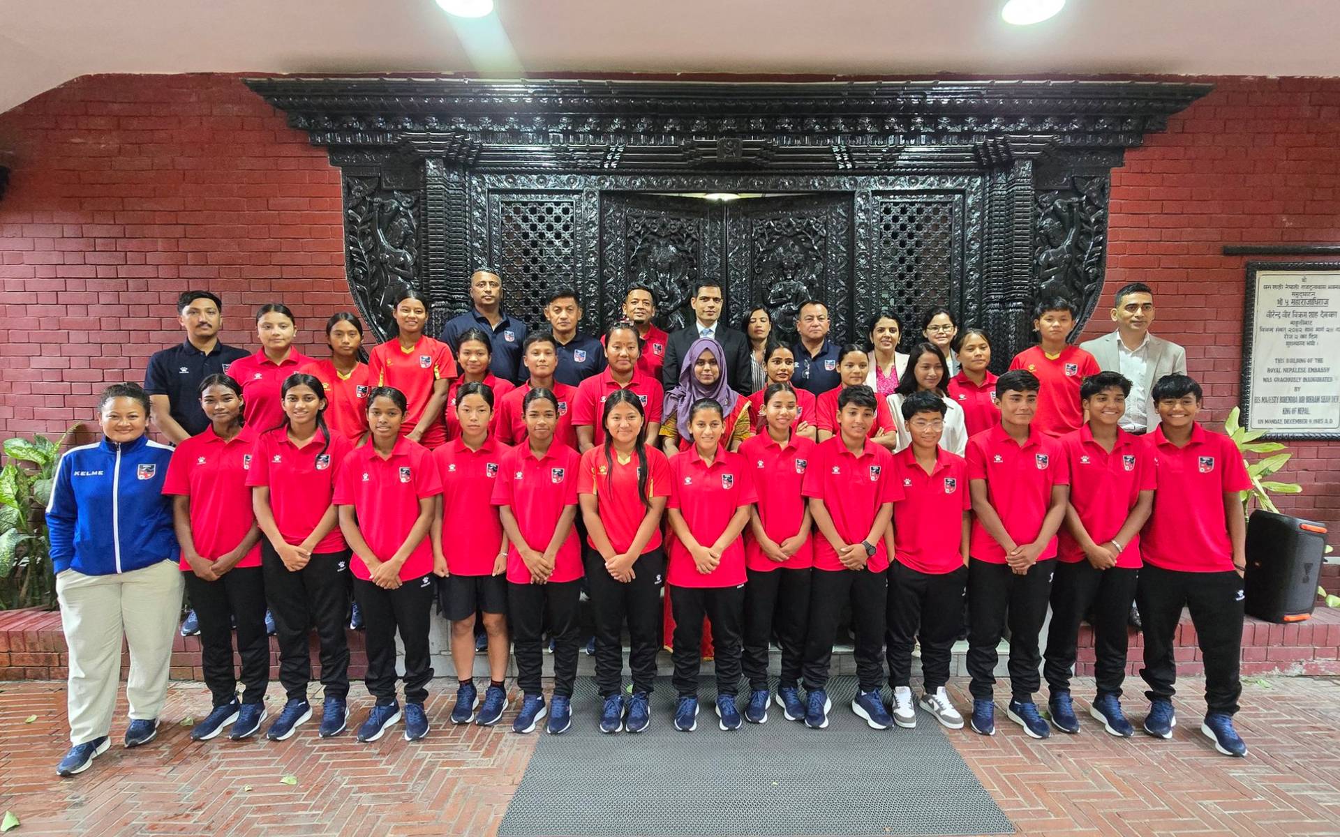 Nepal Embassy in Bangladesh Welcomes Nepal U-20 Women’s Football Team 