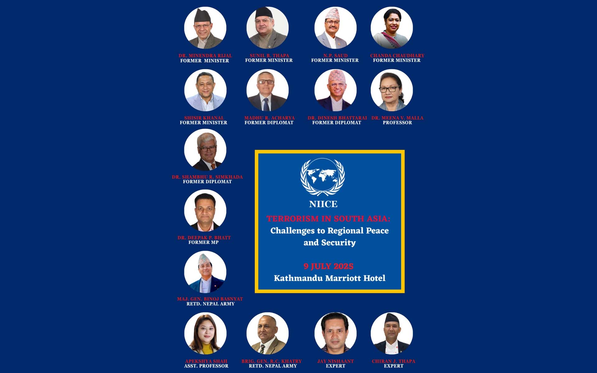 NIICE to Organize Seminar on Terrorism in South Asia