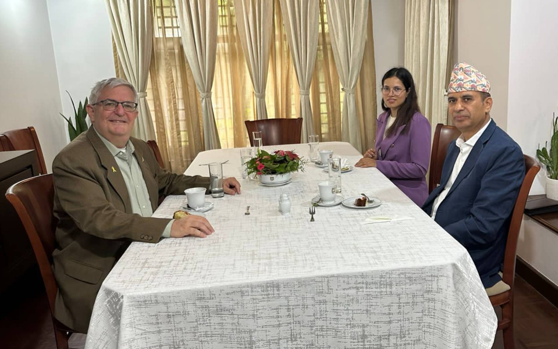 Ambassador Bass Meets Secretary General of Nepal’s Federal Parliament
