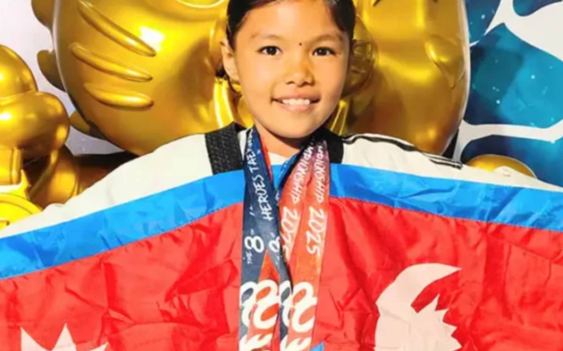 Bhaivabi wins three medals for Nepal in Int'l Taekwondo Championship