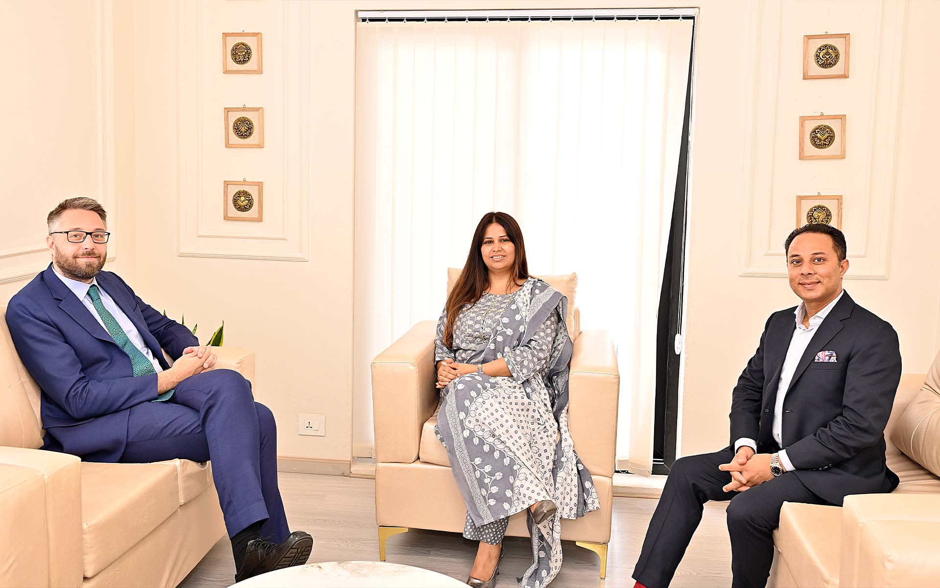 Denmark’s DHM Peterson Meets Ambassadors Club President Dr. Dhakal