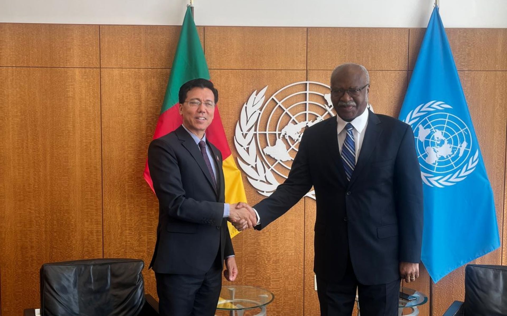 ECOSOC President Lok Bahadur Thapa Meets UNGA President Philemon Yang