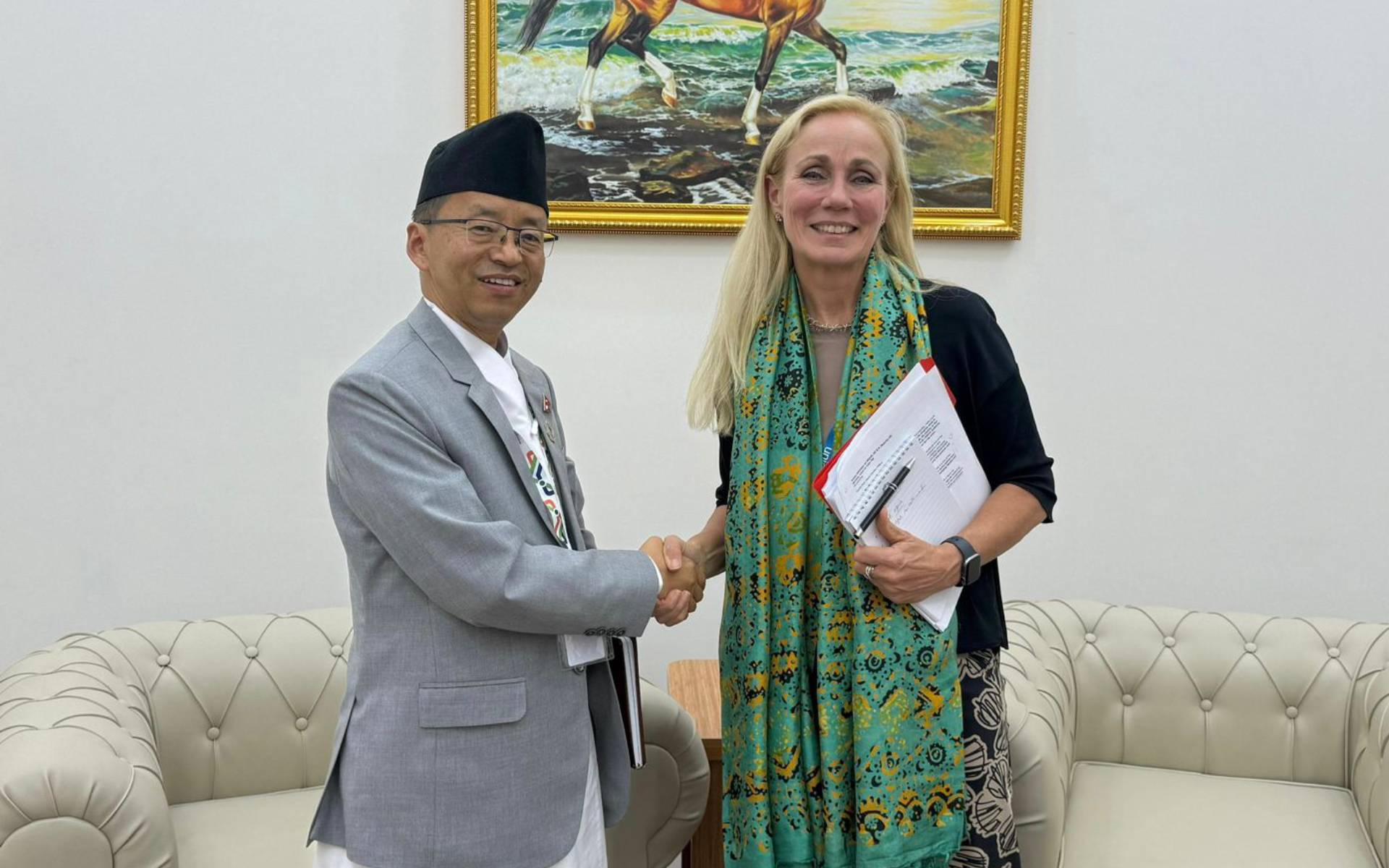 Foreign Secretary Rai Meets UNICEF Deputy Executive Director in Turkmenistan