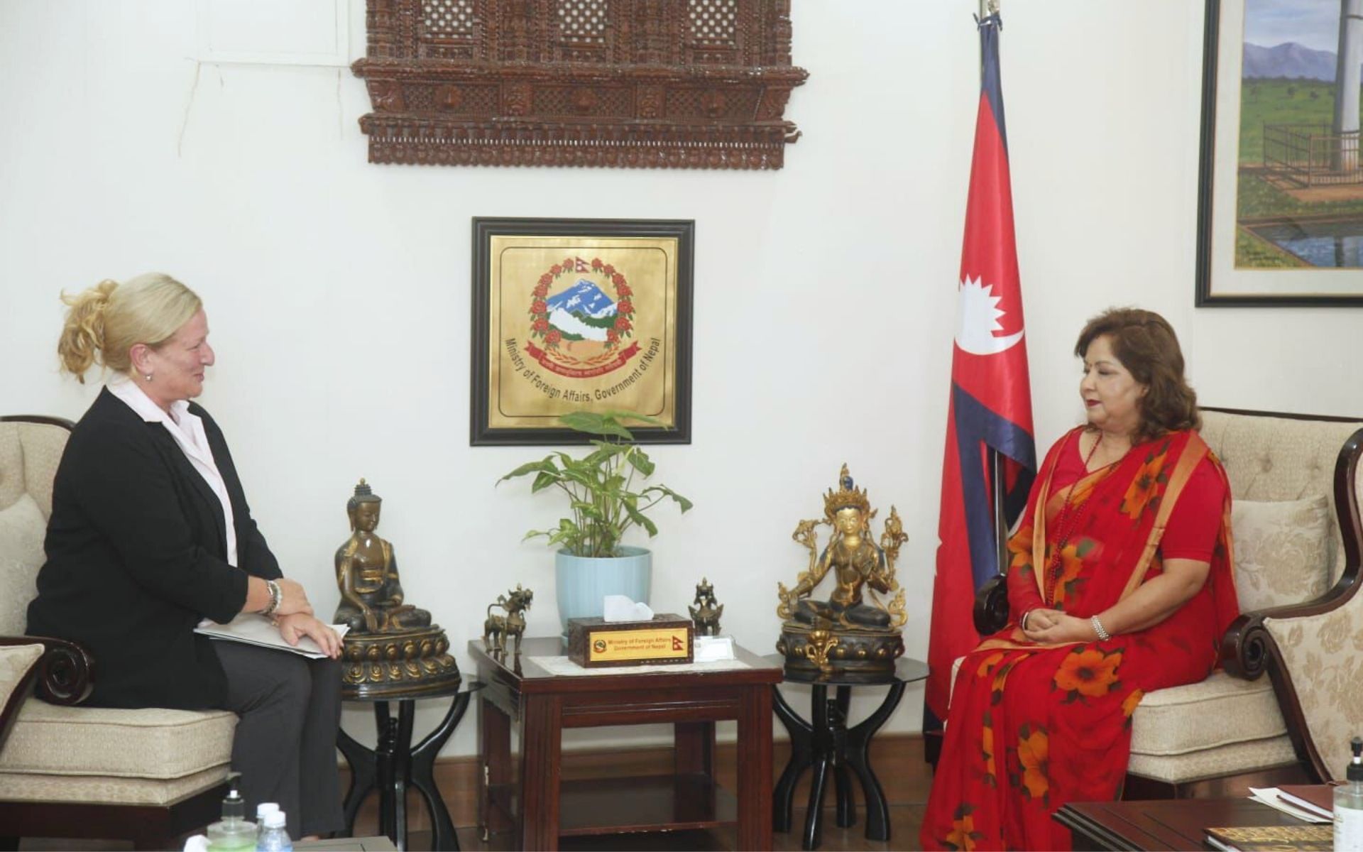 French Ambassador Corteval Invites Foreign Minister Dr. Rana to Feminist Foreign Policy Conference
