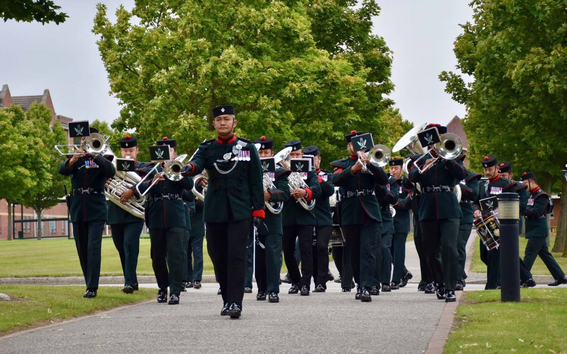 Gurkhas Band Performs at Largest British Army Parade in a Generation