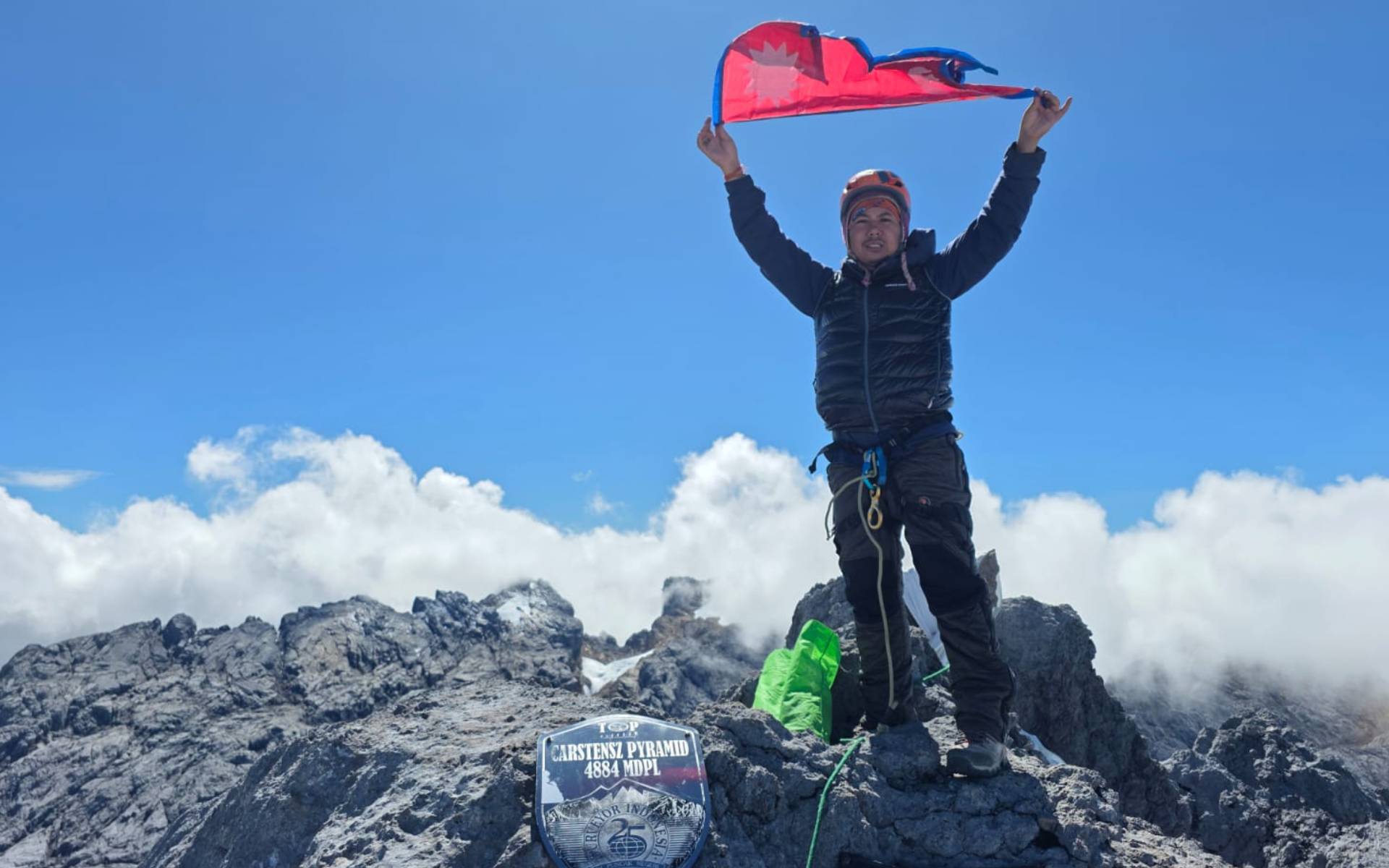 Nepali Climber Pandey Scales Mount Carstensz Pyramid in Indonesia