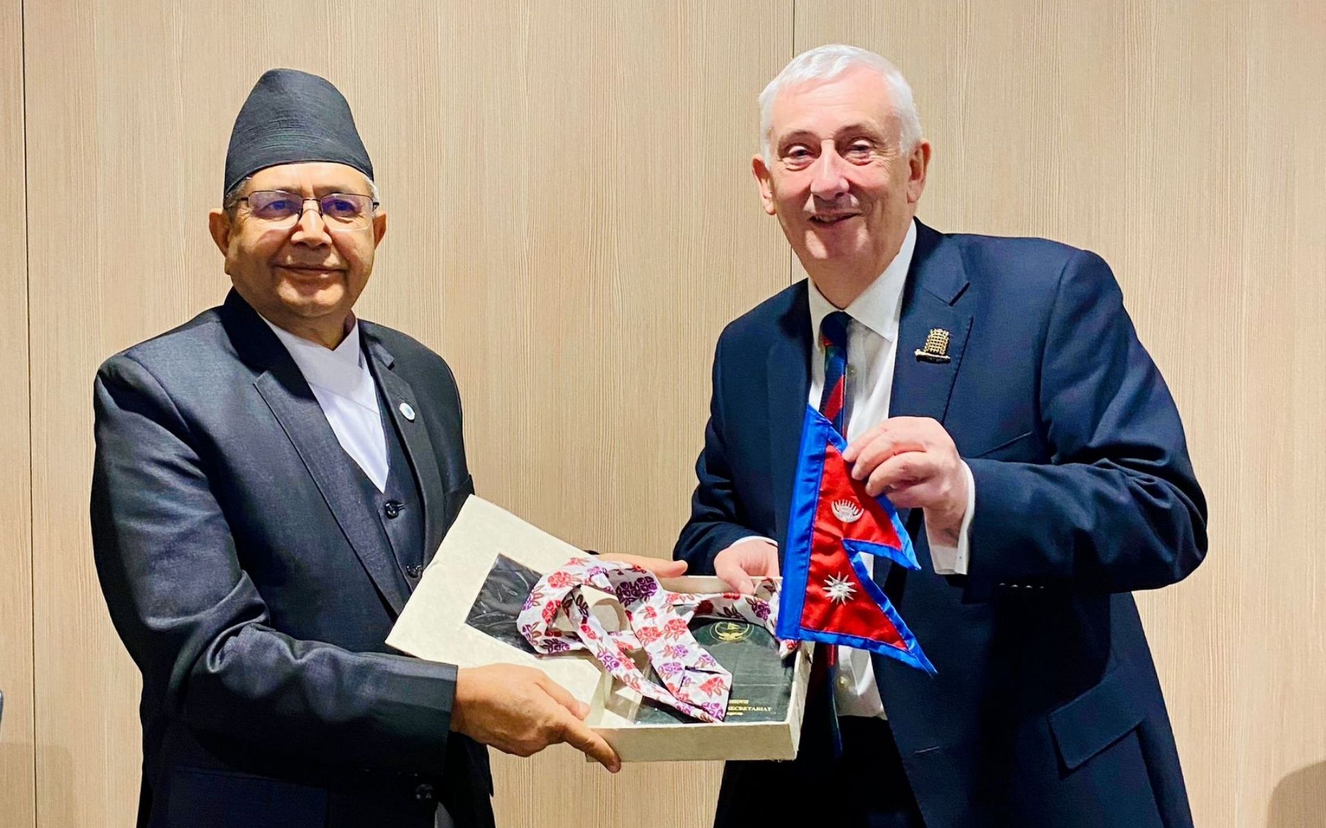 Speaker Ghimire Meets UK Counterpart at World Conference