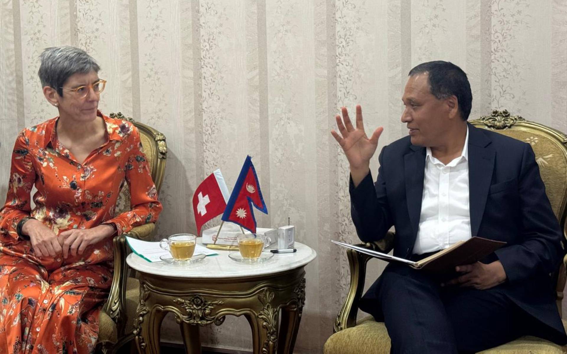 Minister Ghising Meets Swiss Ambassador to Discuss Cooperation