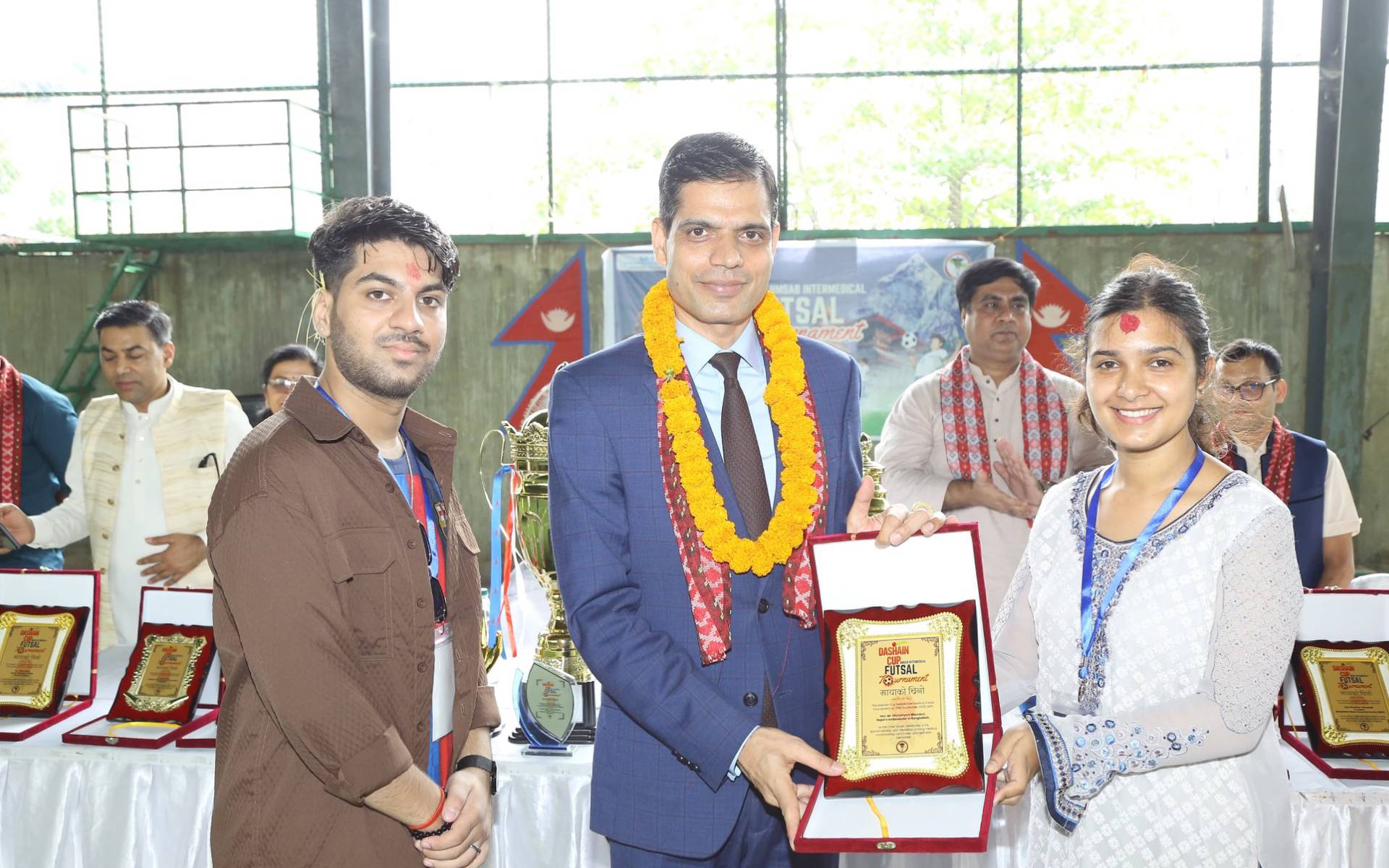 Nepali Ambassador Bhandari Inaugurates Inter-College Futsal Tournament in Dhaka