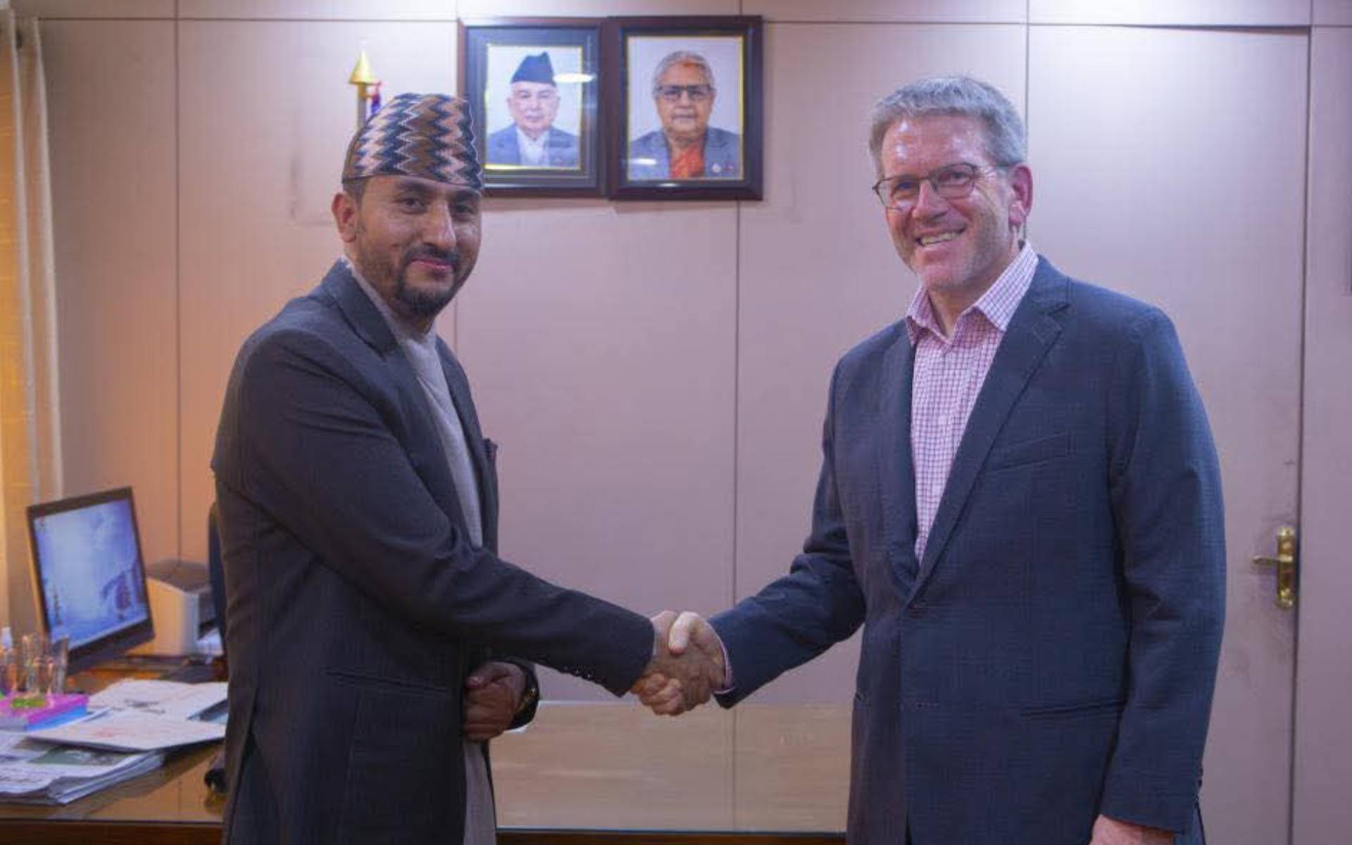 U.S. Ambassador Thompson Meets Minister for Communications and IT Kharel