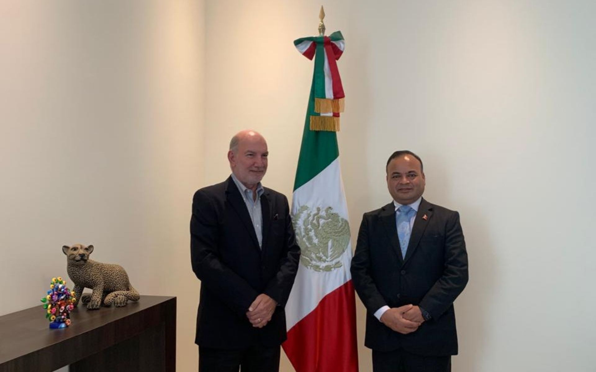 Ambassador Chhetri Meets Mexican Ambassador to the UAE to Discuss Mutual Interests and Overseas Voting