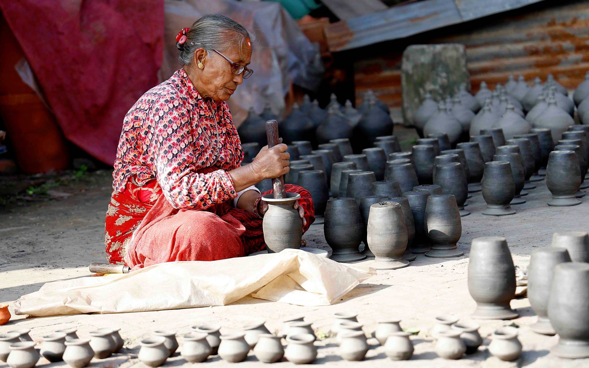 Bhaktapur’s Potter Community Busy Crafting Clay Pots Ahead of Tihar Rush  