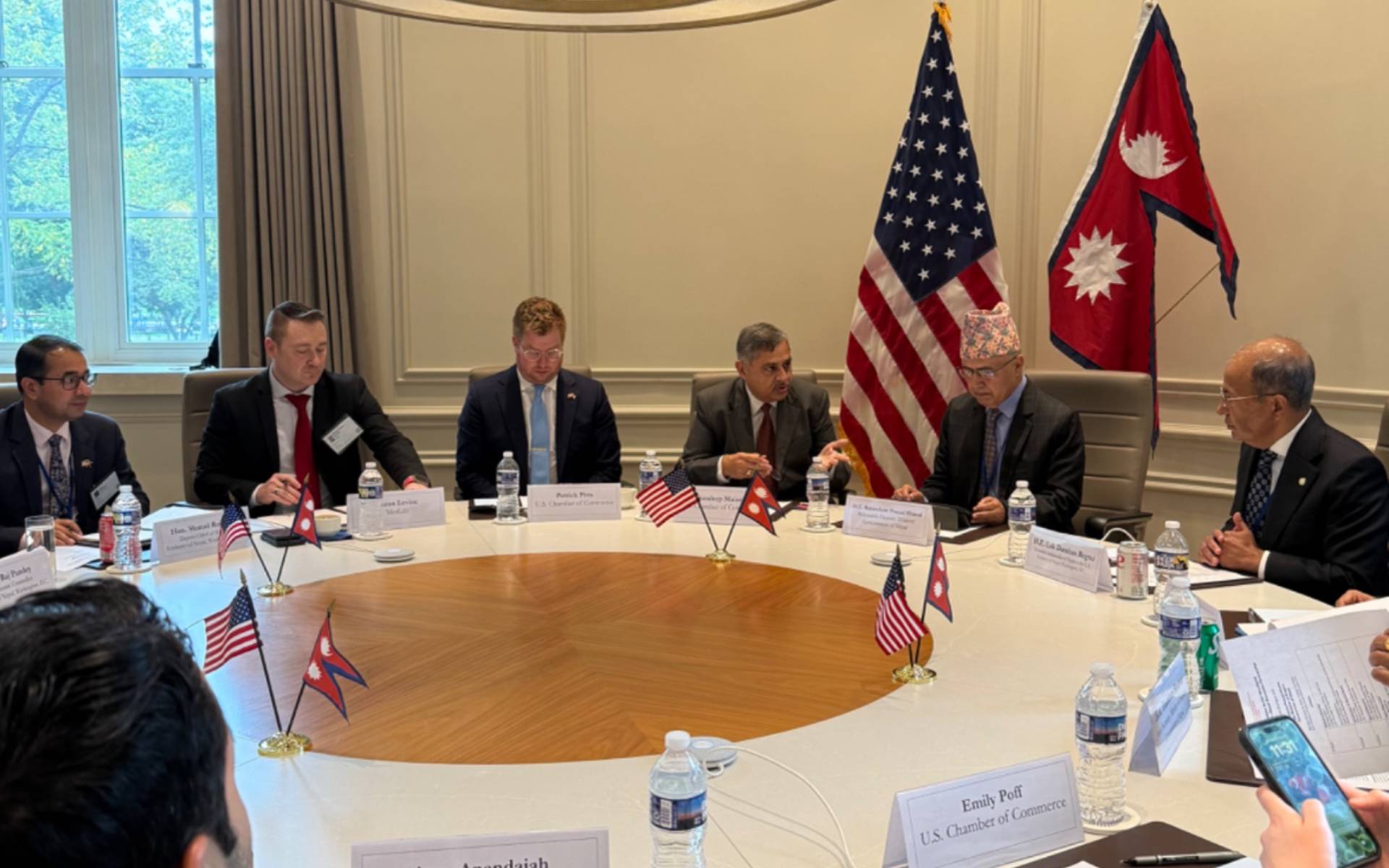 Finance Minister Khanal addresses Business Dialogue of America Chamber of Commerce