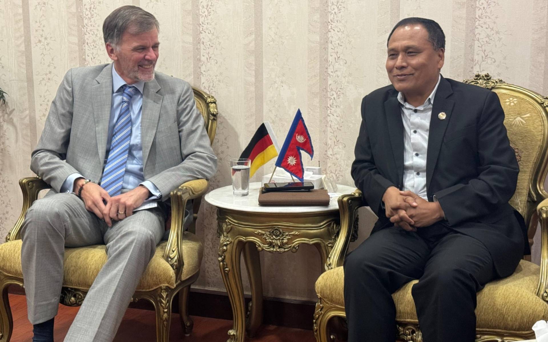 German Ambassador Volz Meets Minister Ghising