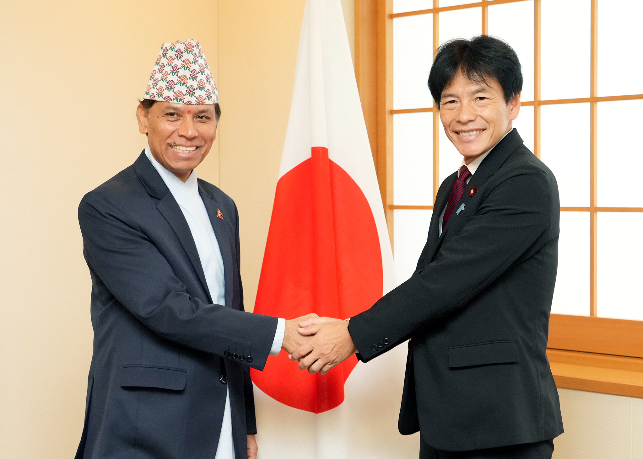 Japanese Vice-Minister Shimada Meets Outgoing Nepali Ambassador Subedi