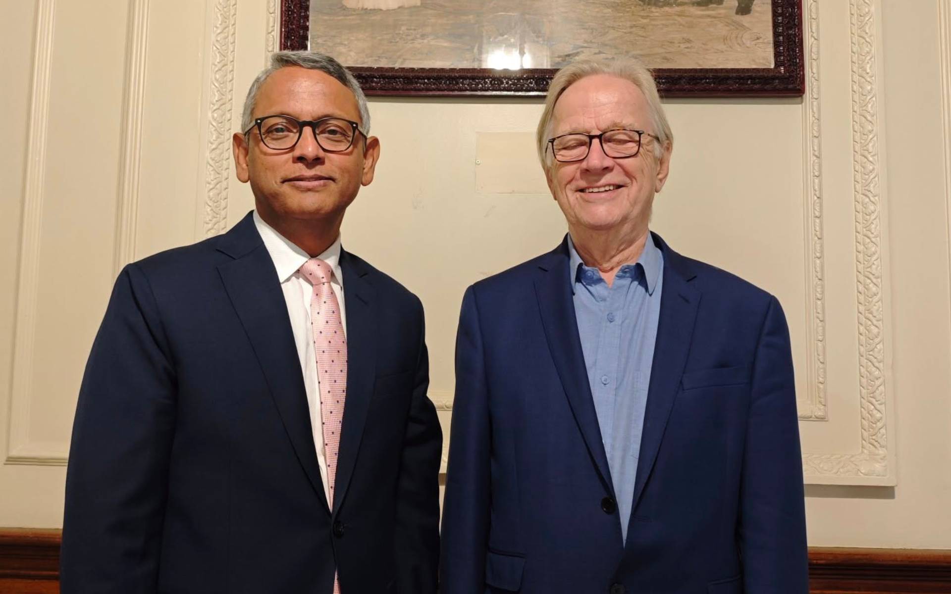 Nepali Ambassador Ghimire Meets British Journalist John Elton