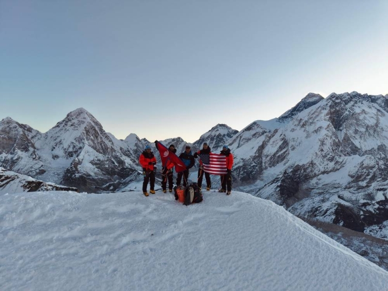 U.S. Embassy Public Affairs Chief Harker Scales Lobuche East Peak