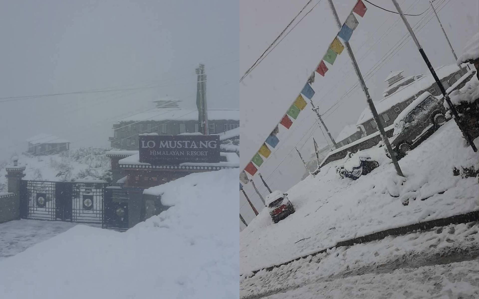 Snowfall Hits Muktinath Area; Administration Urges Caution in Travel