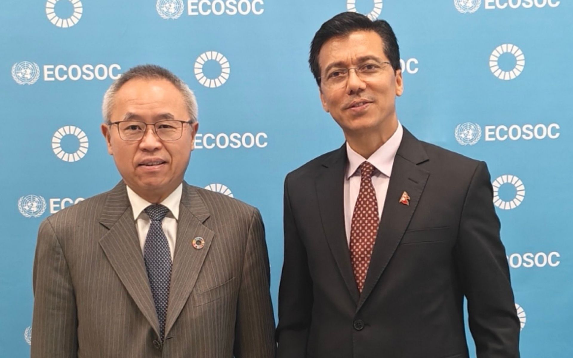 UN ECOSOC President Thapa Discusses Priorities with DESA Under-Secretary-General Li Junhua