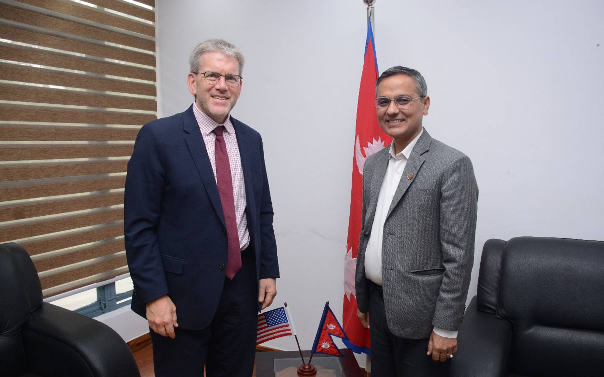 US Ambassador Thompson calls on Home Minister Aryal