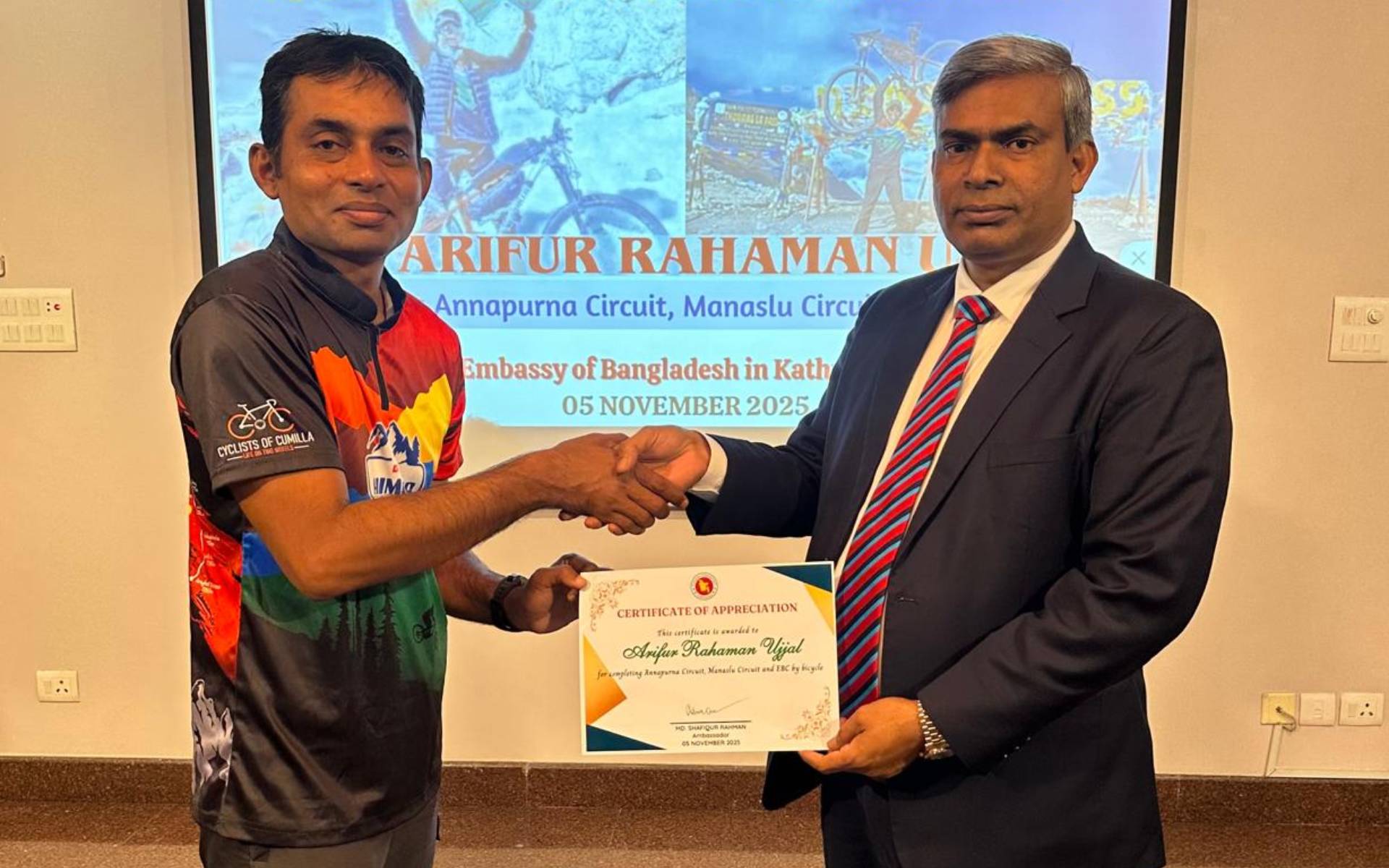 Bangladeshi Cyclist Makes History by Completing Three Himalayan Trekking Routes