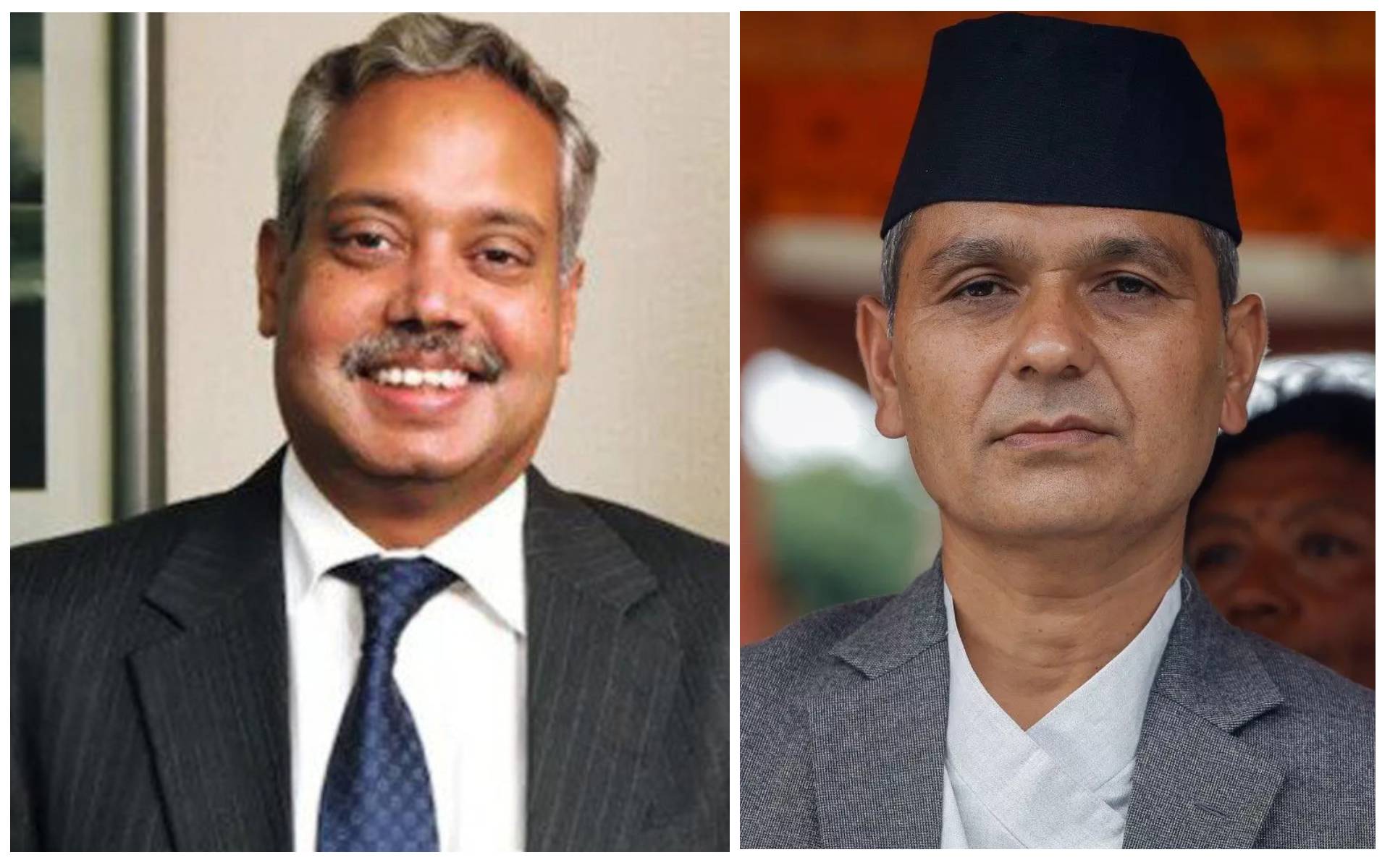 Indian Ambassador Meets Srivastava  Home Minister Aryal