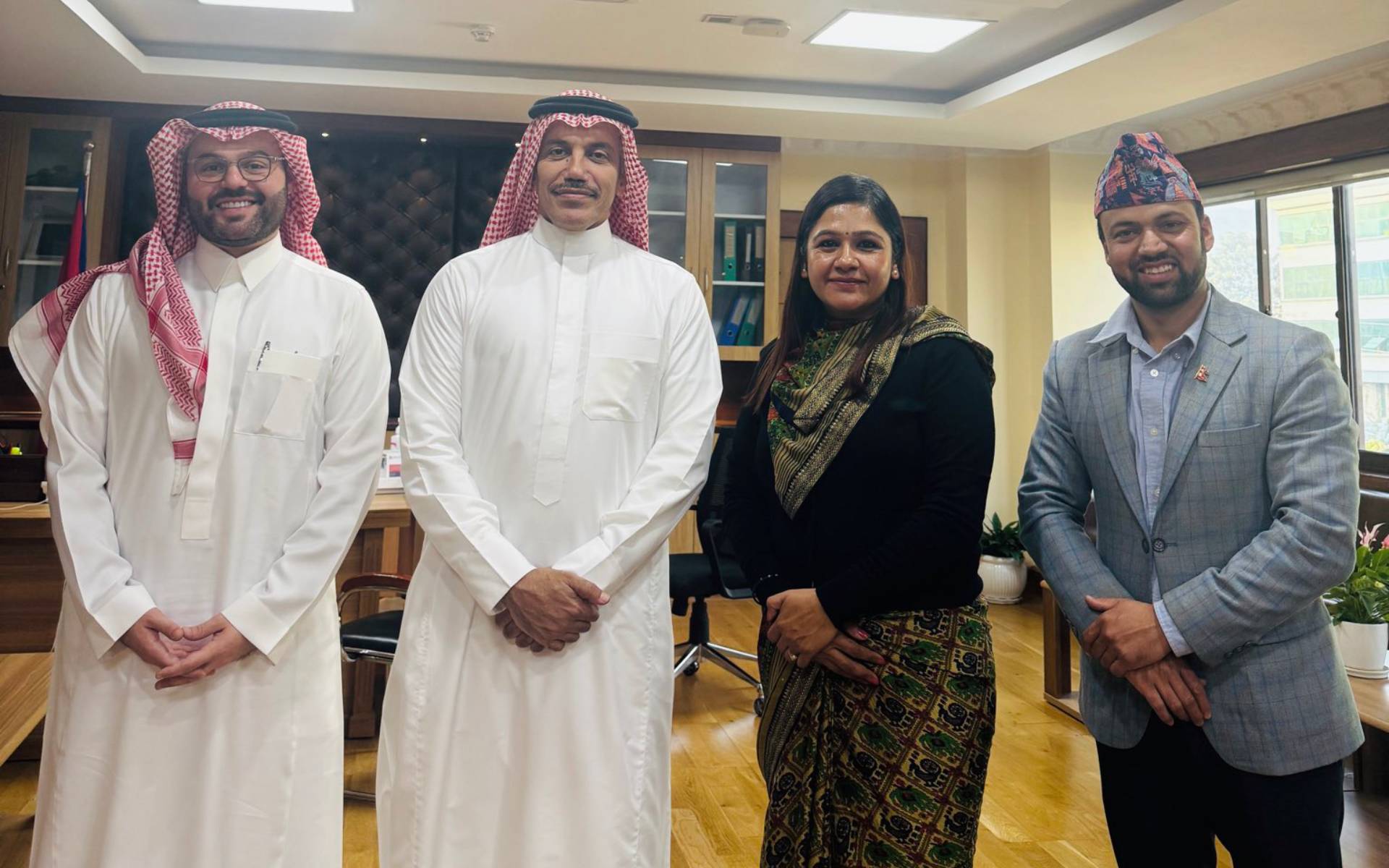 Saudi Ambassador Haimed Meets DG Sapkota