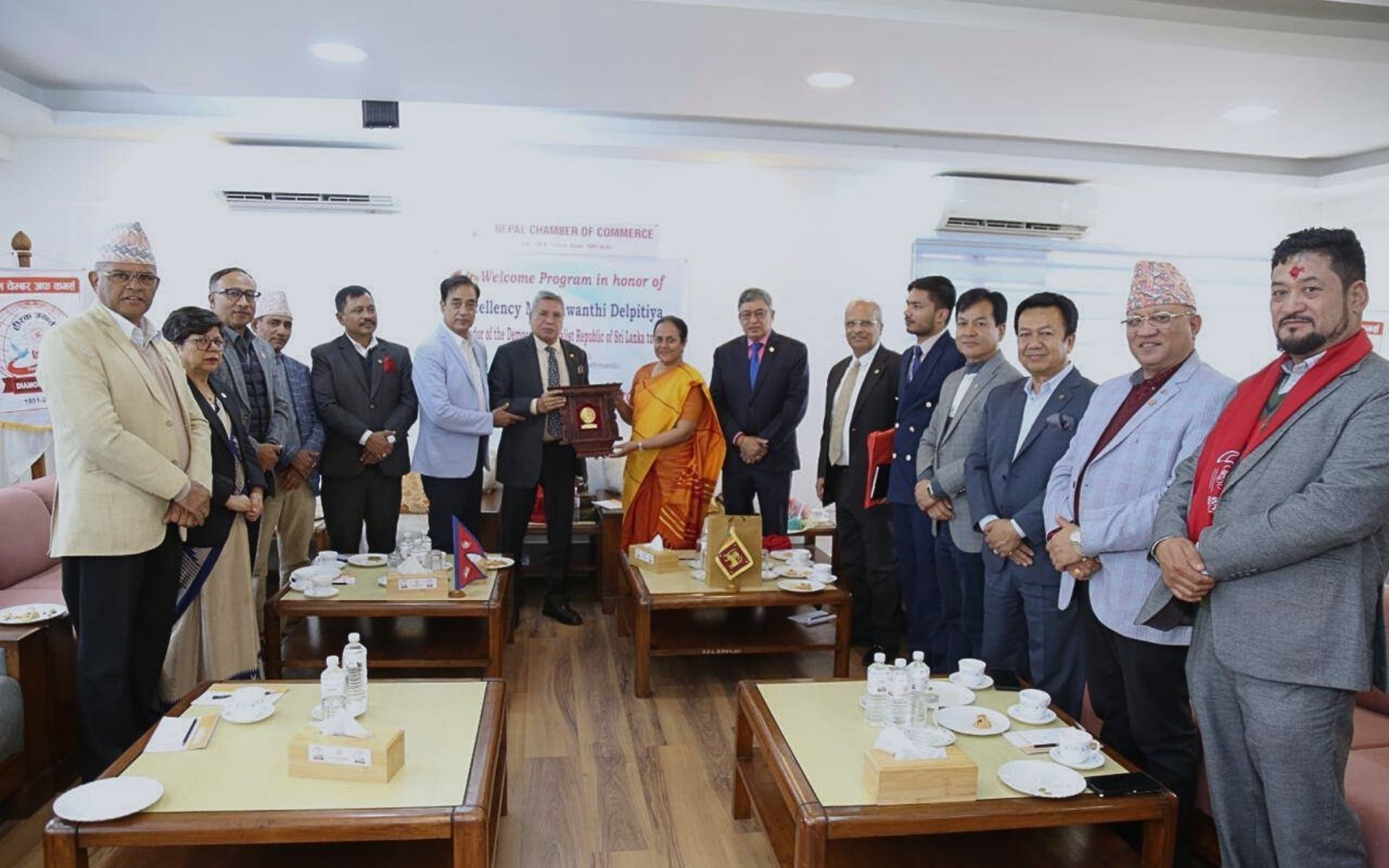 Sri Lankan Ambassador Delpitiya Meets NCC Team to Strengthen Trade and Tourism