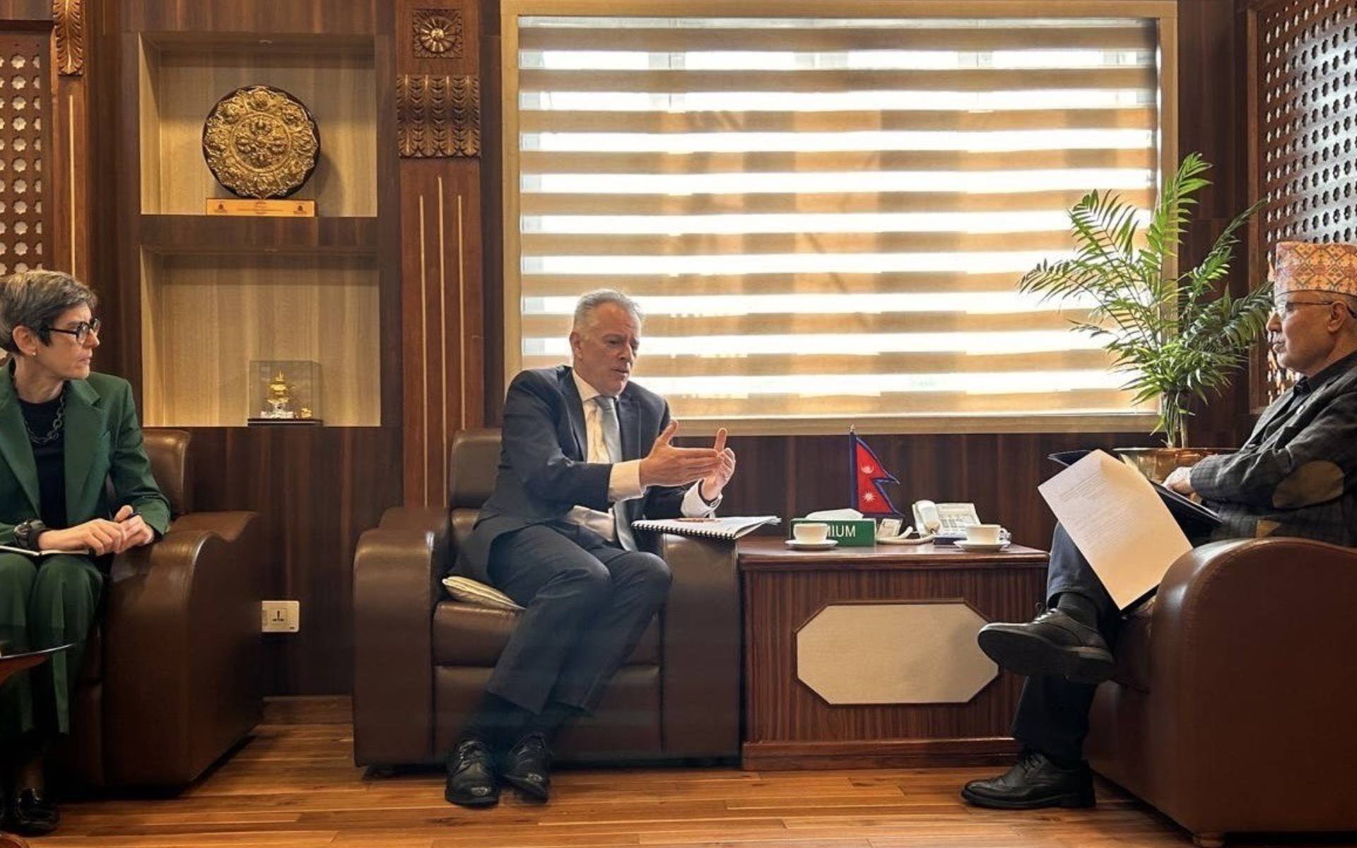 Swiss Envoy Meets Finance Minister Rameshore Khanal