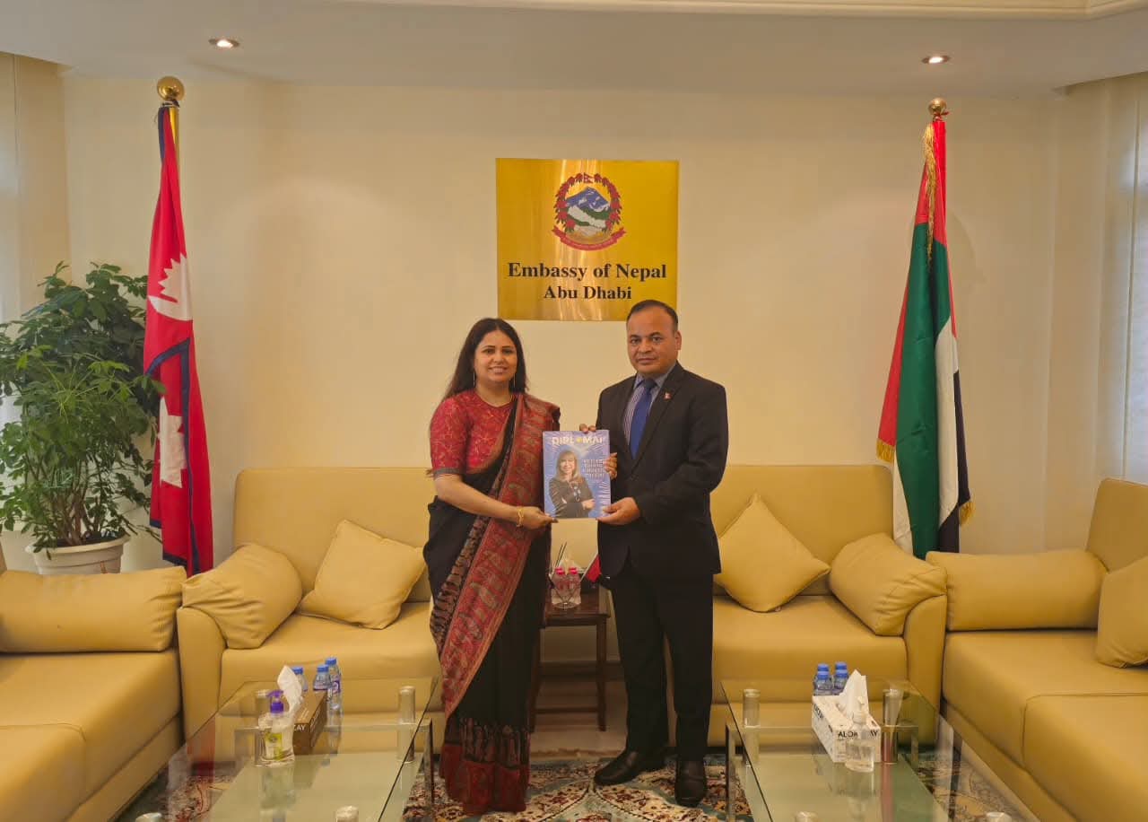 President Dr. Parajuli Visits Nepali Embassy in Abu Dhabi
