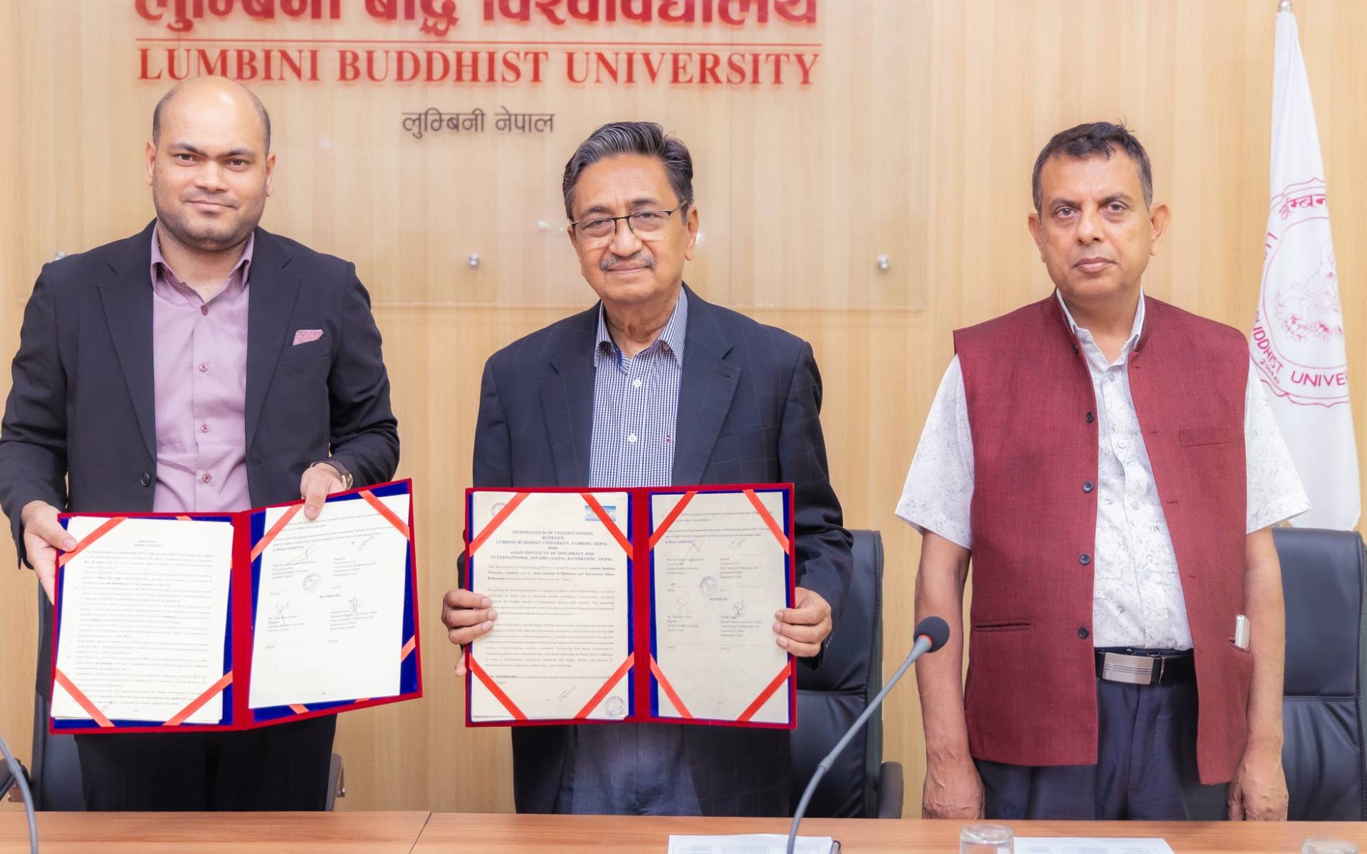 AIDIA, Lumbini Buddhist University Sign MoU