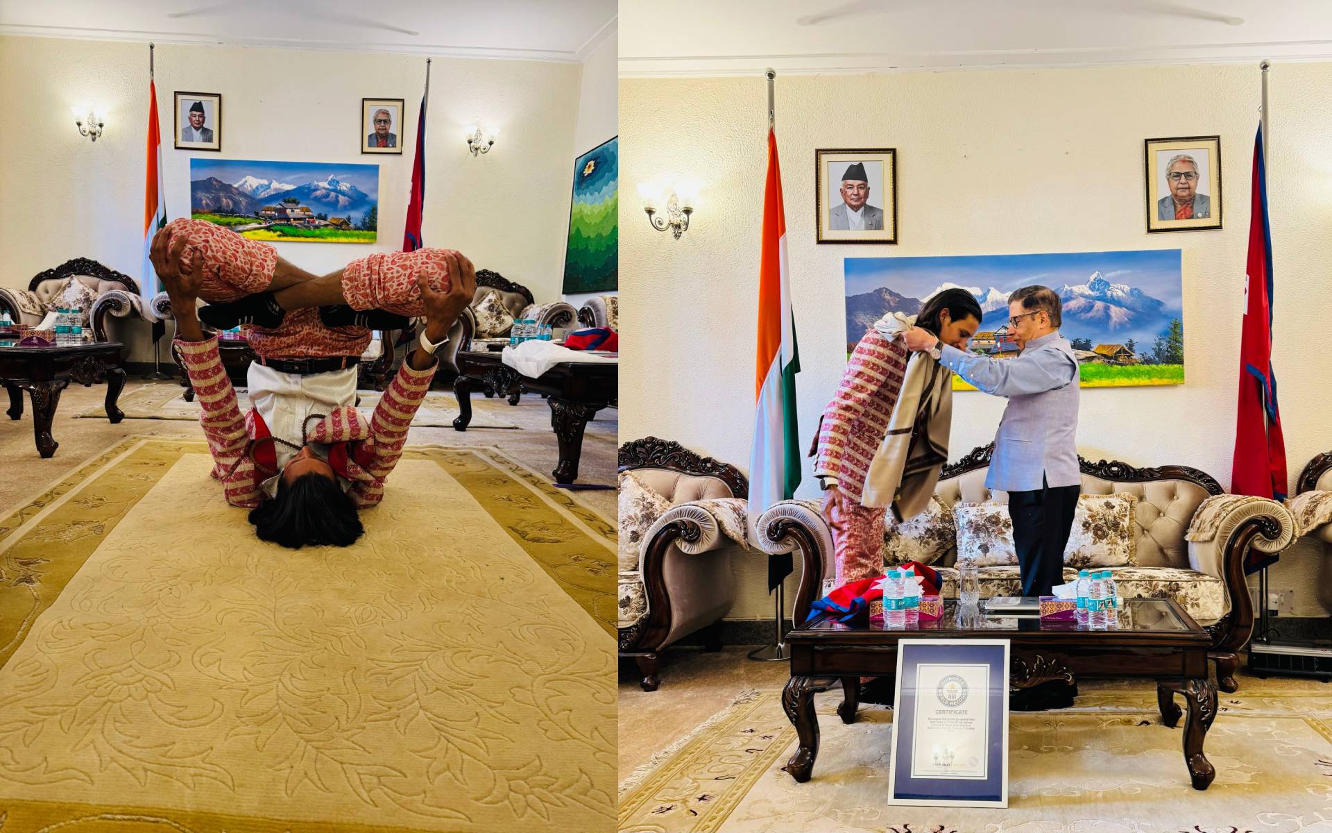 Bijaya Shahi Sets Guinness World Record in Upward Lotus Pose