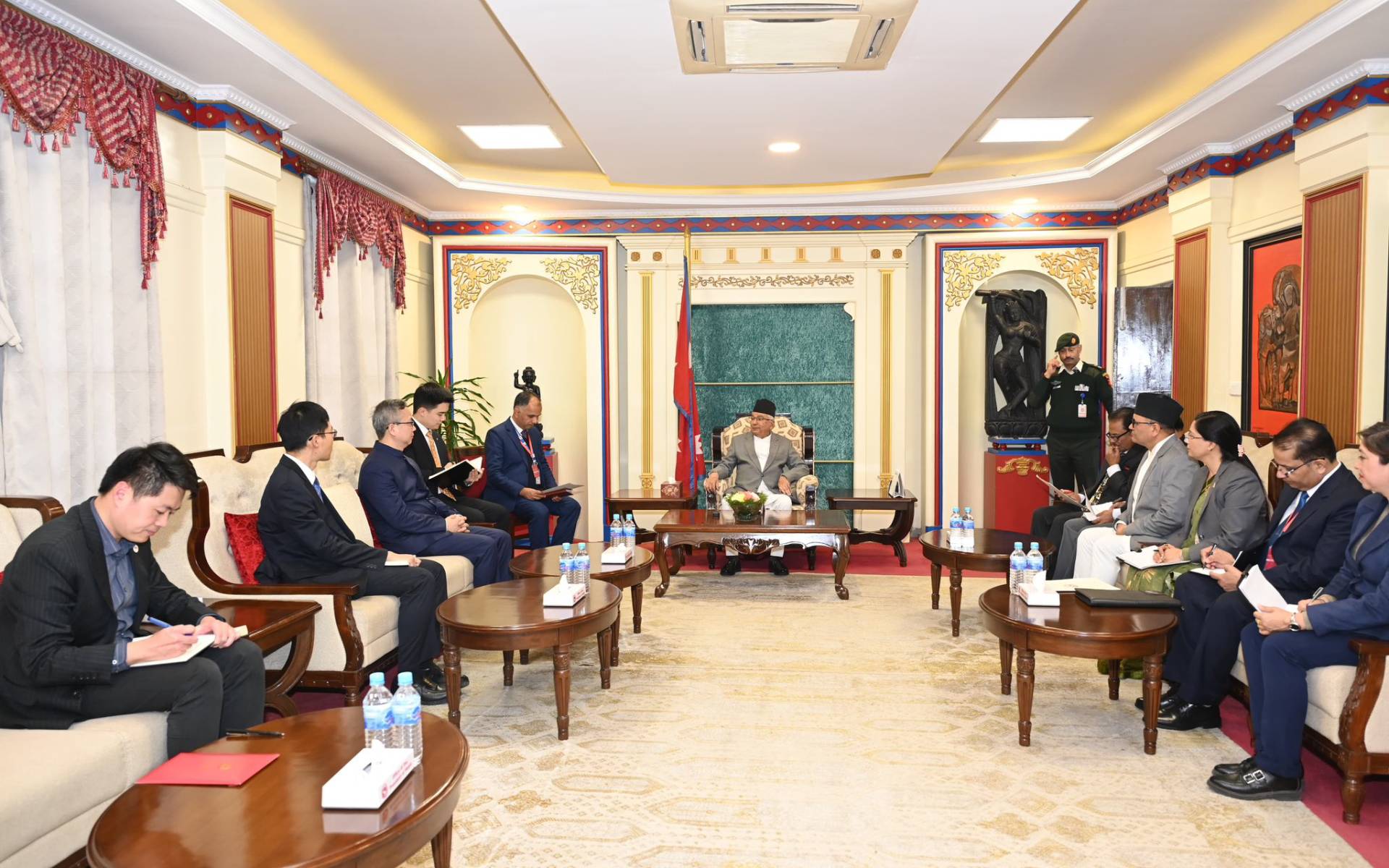 Chinese Ambassador Pays Farewell Call on President Paudel
