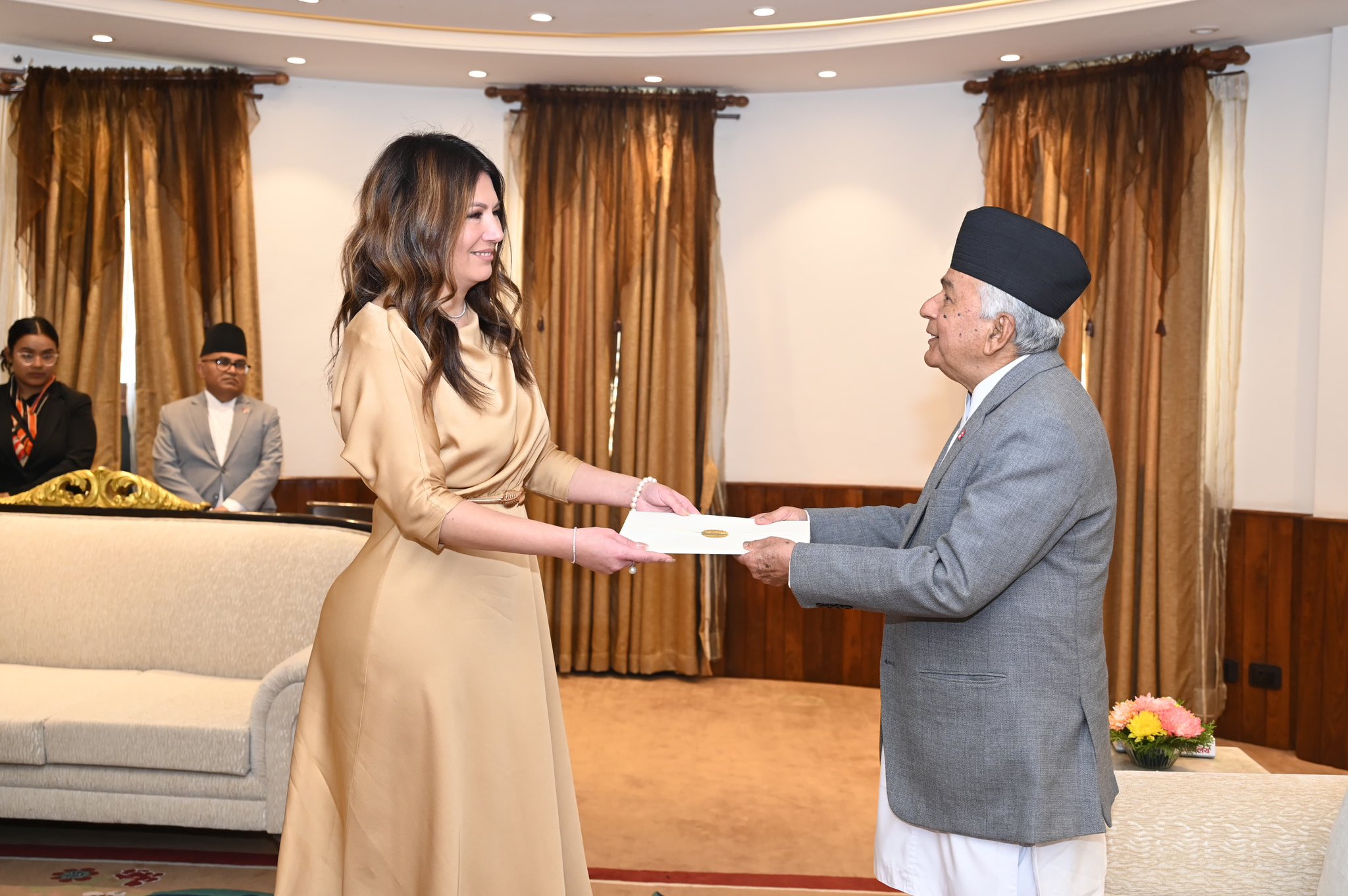 Five Non-Resident Ambassadors Present Credentials to President Paudel