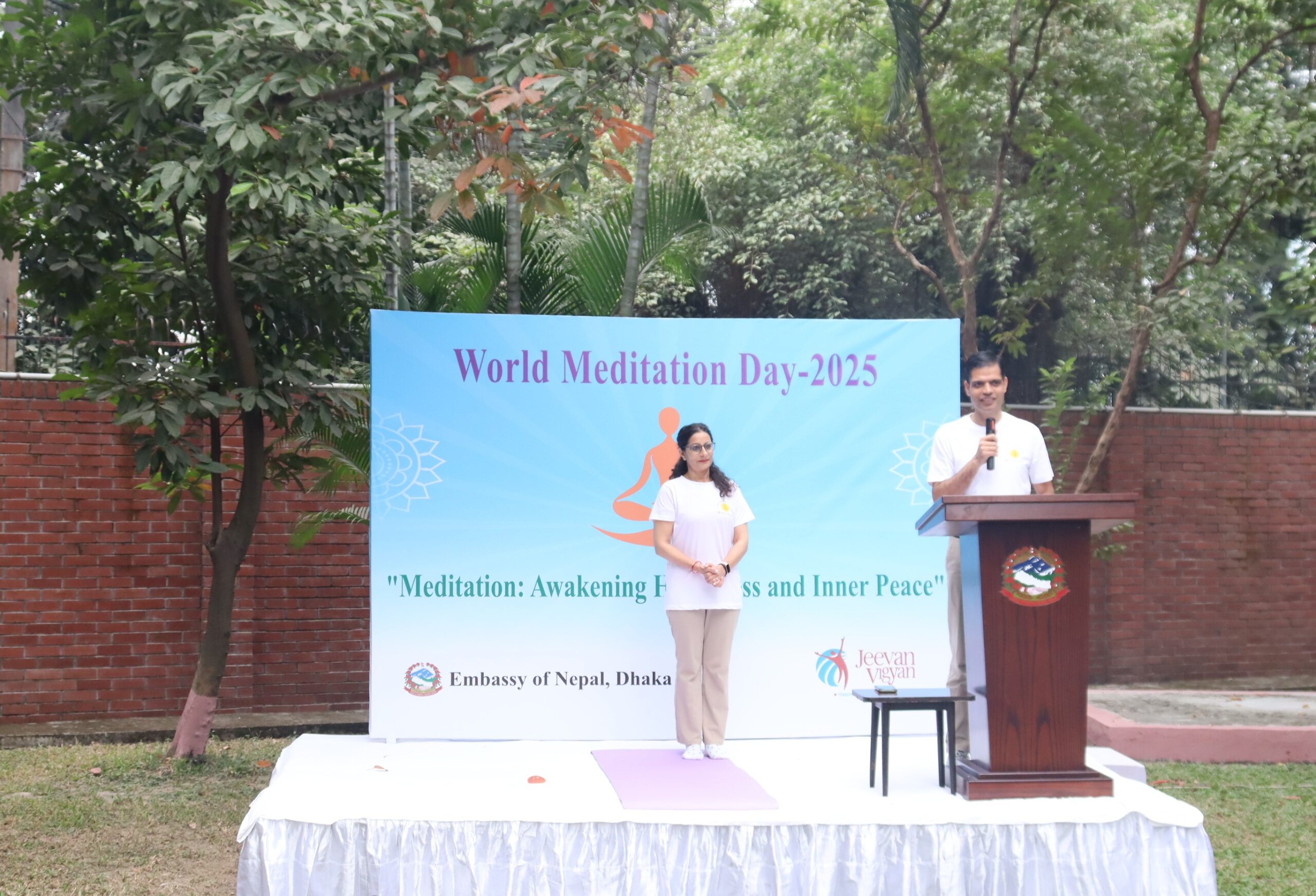 Nepal Embassy in Dhaka Celebrates World Meditation Day