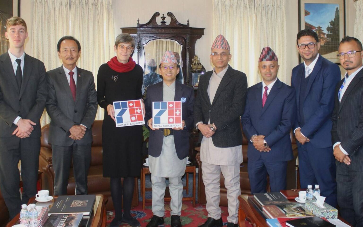 Nepal, Switzerland Unveil Logo to Mark 70 Years of Diplomatic Relations